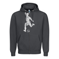 Smoke soccer player ball Zipper Hoodie - DesignPulse