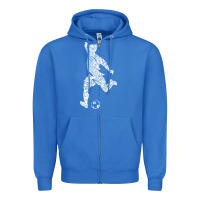 True Royal soccer player ball Zipper Hoodie - DesignPulse