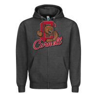 Charcoal Heather cornell Zipper Hoodie - DesignPulse