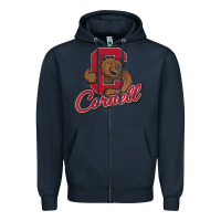 Navy cornell Zipper Hoodie - DesignPulse