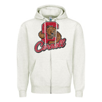 Oatmeal Heather cornell Zipper Hoodie - DesignPulse