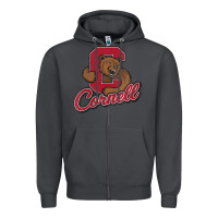 Smoke cornell Zipper Hoodie - DesignPulse