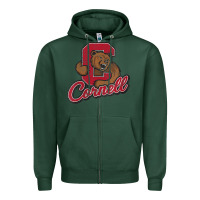 Sports Green cornell Zipper Hoodie - DesignPulse