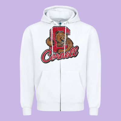 Cornell Zipper Hoodie Designed By Designpulse