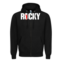 Black boxer r o c k y Zipper Hoodie - DesignPulse