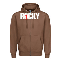 Chestnut boxer r o c k y Zipper Hoodie - DesignPulse