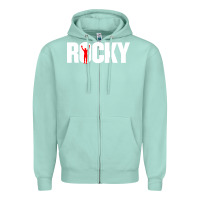 Seafoam boxer r o c k y Zipper Hoodie - DesignPulse