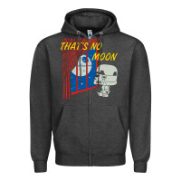 Charcoal Heather that's no moon Zipper Hoodie - DesignPulse