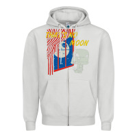 Dove Grey that's no moon Zipper Hoodie - DesignPulse