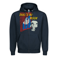 Navy that's no moon Zipper Hoodie - DesignPulse