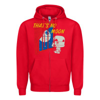 Red that's no moon Zipper Hoodie - DesignPulse