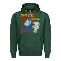 Sports Green that's no moon Zipper Hoodie - DesignPulse