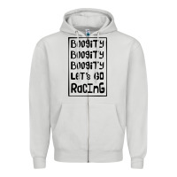 Dove Grey boogity lets go racing Zipper Hoodie - DesignPulse