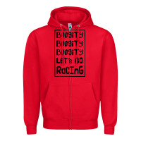 Red boogity lets go racing Zipper Hoodie - DesignPulse