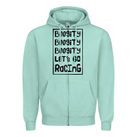 Seafoam boogity lets go racing Zipper Hoodie - DesignPulse