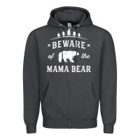 Smoke beware mama bear mom protect strong mother graphic clip art t shirt Zipper Hoodie - DesignPulse