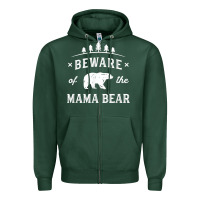 Beware Mama Bear Mom Protect Strong Mother Graphic Clip Art T Shirt Zipper Hoodie | Teevron