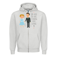Dove Grey sound of music - loving me Zipper Hoodie - DesignPulse