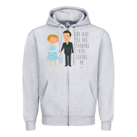 Heather Grey sound of music - loving me Zipper Hoodie - DesignPulse