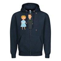 Navy sound of music - loving me Zipper Hoodie - DesignPulse