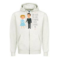 Oatmeal Heather sound of music - loving me Zipper Hoodie - DesignPulse