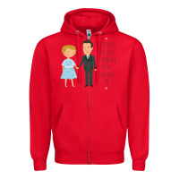Red sound of music - loving me Zipper Hoodie - DesignPulse