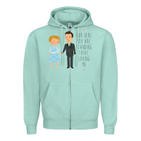 Seafoam sound of music - loving me Zipper Hoodie - DesignPulse