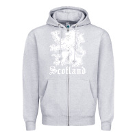 Heather Grey youth scotland Zipper Hoodie - DesignPulse