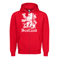 Red youth scotland Zipper Hoodie - DesignPulse