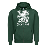 Sports Green youth scotland Zipper Hoodie - DesignPulse