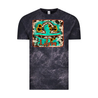 Cloud Black libra turquoise cowhide Vintage Tee - RanaPortraitStore