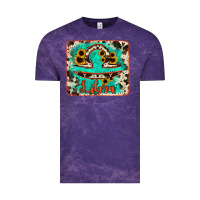 Cloud Purple libra turquoise cowhide Vintage Tee - RanaPortraitStore