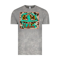Cloud Rock libra turquoise cowhide Vintage Tee - RanaPortraitStore