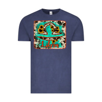 Vintage Denim libra turquoise cowhide Vintage Tee - RanaPortraitStore