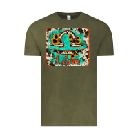 Vintage Olive libra turquoise cowhide Vintage Tee - RanaPortraitStore