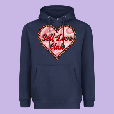 Self Love Club Valentine's Day Heavyweight Hoodie Designed By Ranaportraitstore