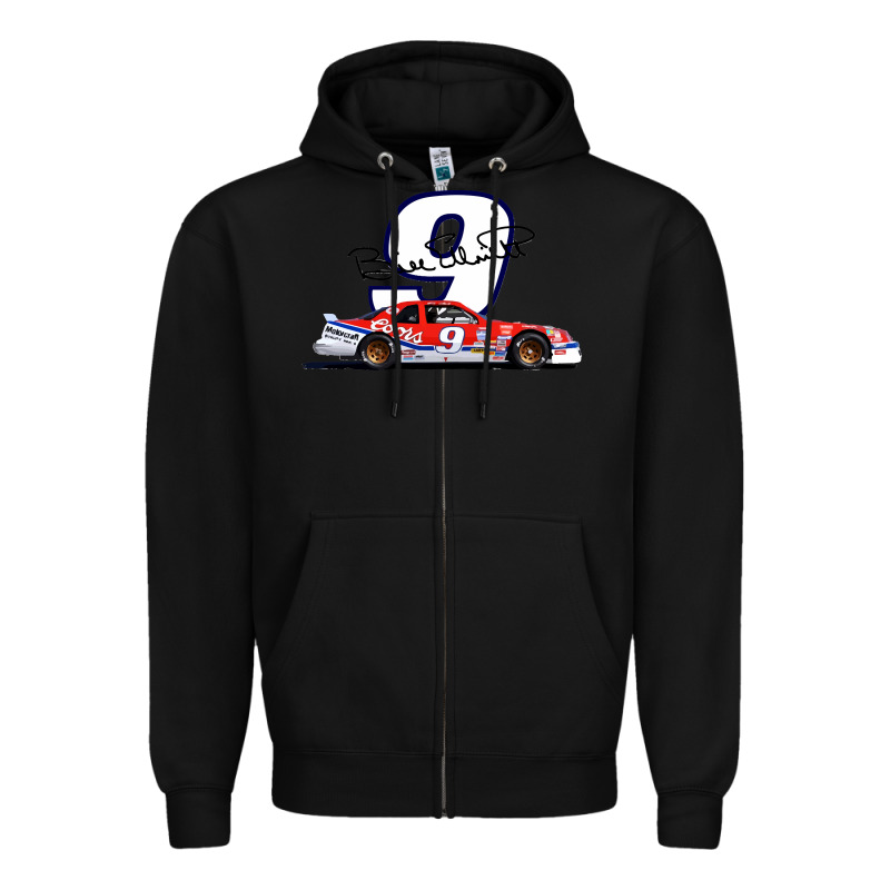 Bill Elliott 1988 Winston Cup 9 Stock Car  Classic Zipper Hoodie by DesignPulse | Teevron
