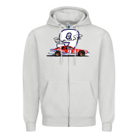 Dove Grey Bill Elliott 1988 Winston Cup 9 Stock Car  Classic Zipper Hoodie - DesignPulse