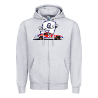 Heather Grey Bill Elliott 1988 Winston Cup 9 Stock Car  Classic Zipper Hoodie - DesignPulse