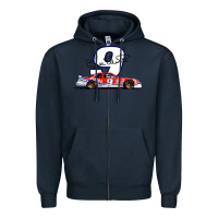 Navy Bill Elliott 1988 Winston Cup 9 Stock Car  Classic Zipper Hoodie - DesignPulse