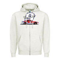 Oatmeal Heather Bill Elliott 1988 Winston Cup 9 Stock Car  Classic Zipper Hoodie - DesignPulse