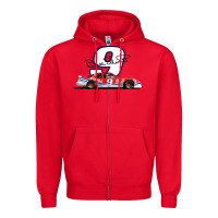 Red Bill Elliott 1988 Winston Cup 9 Stock Car  Classic Zipper Hoodie - DesignPulse