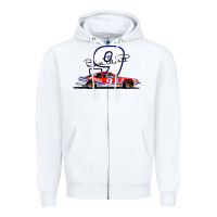 White Bill Elliott 1988 Winston Cup 9 Stock Car  Classic Zipper Hoodie - DesignPulse