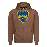 Chestnut Boca Juniors Zipper Hoodie - DesignPulse