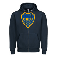 Navy Boca Juniors Zipper Hoodie - DesignPulse