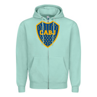 Seafoam Boca Juniors Zipper Hoodie - DesignPulse