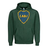 Sports Green Boca Juniors Zipper Hoodie - DesignPulse