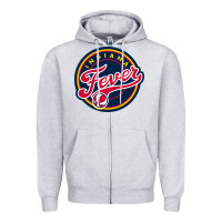 Heather Grey indiana,team,fever Zipper Hoodie - DesignPulse