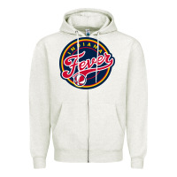 Oatmeal Heather indiana,team,fever Zipper Hoodie - DesignPulse