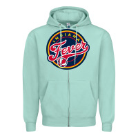 Seafoam indiana,team,fever Zipper Hoodie - DesignPulse